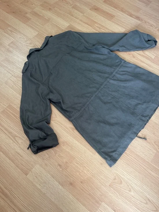 Korye Olive Green Zip Up Utility Lightweight Jacket w/ Cargo Pockets Size Med - Picture 10 of 10